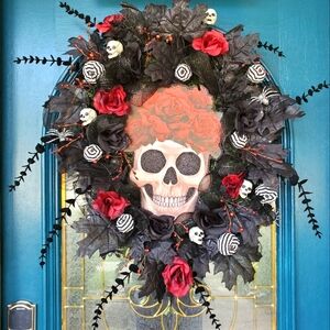 Skeleton Halloween Wreath